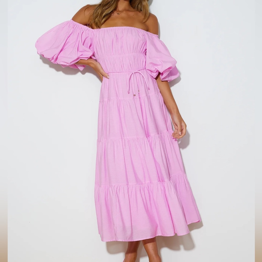 Hello Molly Desert Run Maxi Dress in Pink